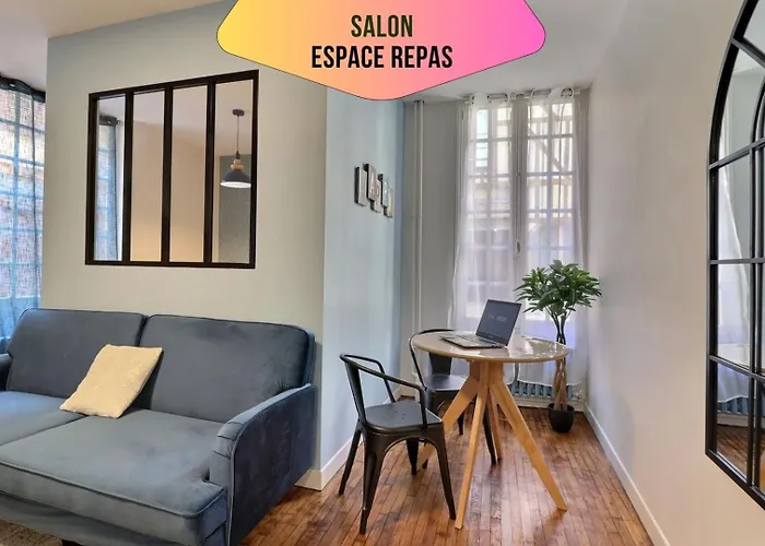 Le Logis De Madeleine - Ideal Couple / Solo - Coeur De La - Proche Gare Apartamento