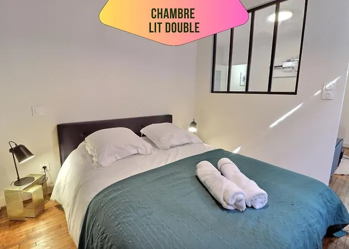 Le Logis De Madeleine - Ideal Couple / Solo - Coeur De La - Proche Gare Apartamento *